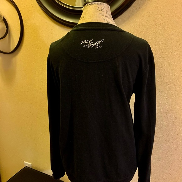 KARL LAGERFELD PARIS SWEATSHIRT. CLASSIC CREW NECK. CUTE SUNGLASS MOTIF ON FRONT - Picture 4 of 7